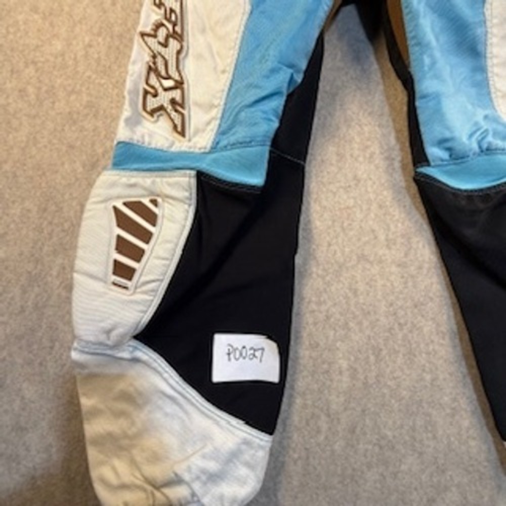 Fox Racing 180 Motocross Pants White Blue Brown Youth 26 MX Dirt Bike Gear - Picture 2 of 9
